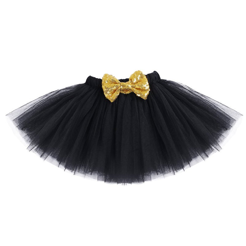 OBEEII Itâ€™s my 1st Birthday Outfit Baby Girl Jumpsuit Tutu Skirt Glitter Headband Leg Warmers Clothes 4pcs Set Cake Smash Baby Shower Black 1st Birthday 1 Year Old - Image 5